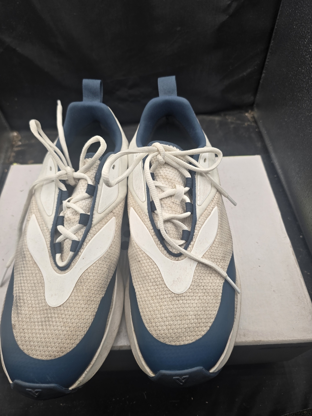 Vessi White and Blue‎ Men's Lightweight Sneakers